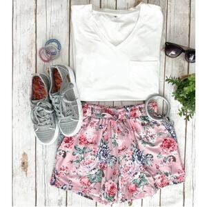 Michelle Mae Jamie Shorts Floral Pink